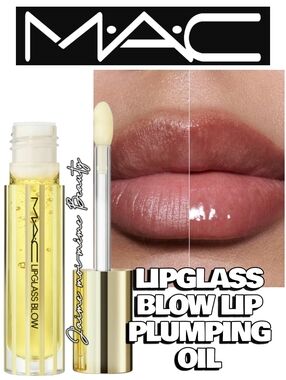 MAC Cosmetics Lipglass Blow Plumping Lip Oil — Clear Gold